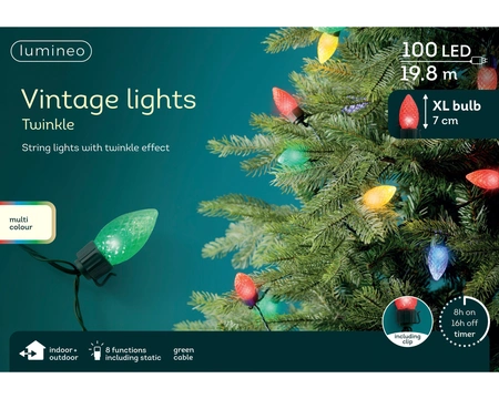 LED 100 Vintage Lights Xl Green/Multi L.1980cm - image 2