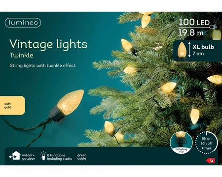 LED 100 Vintage Lights Xl   Green/Soft Gold L.1980cm - image 2