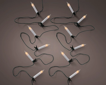 LED 16 Candle Lights White/Flame H.10cm - image 1