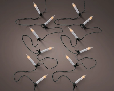 LED 16 Candle Lights   White/Flame H.10cm - image 1