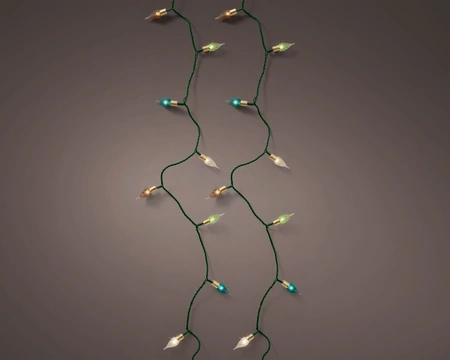 LED 180 Vintage Lights   Green/Soft Gold/Emerald/Green/Brown L.1790cm - image 1