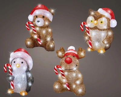 LED Animal BO  Asst./Cool White L.17.2cm x H.23.5cm - image 1