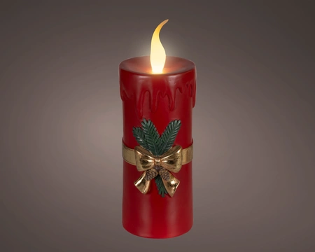 LED Candle BO Indoor Red H.44cm - image 1