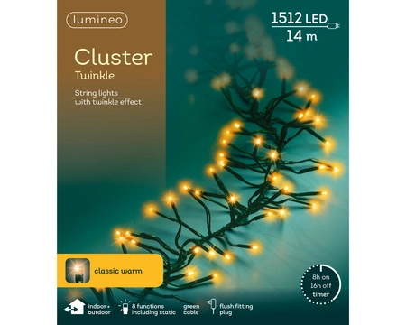 LED Cluster Lights 8 Function Outdoor 1512LED L1350Cm - image 2