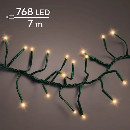 LED Cluster Lights Classic Warm 8 Function Outdoor 768 LED L600Cm - image 1