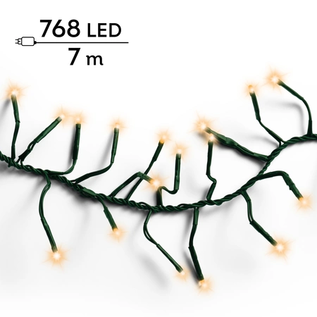 LED Cluster Lights Classic Warm 8 Function Outdoor 768 LED L600Cm - image 7