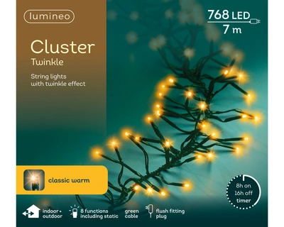 LED Cluster Lights Classic Warm 8 Function Outdoor 768 LED L600Cm - image 2