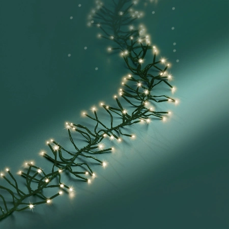Led Cluster Lights Twinkle Outdoor 1350Cm-1512L Green/Warm White - image 4