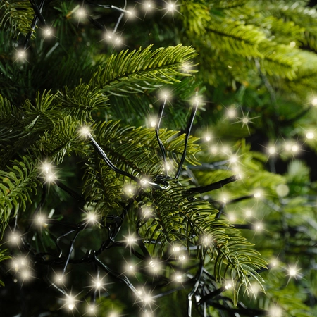 Led Cluster Lights Twinkle  Outdoor 768L Green/Warm White - image 3