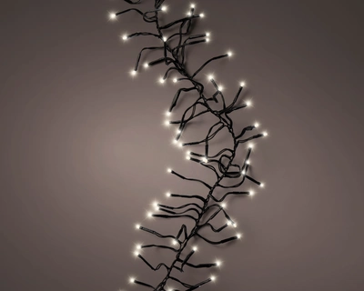 Led Cluster Lights Twinkle Outdoor 768L Green/Warm White - image 6