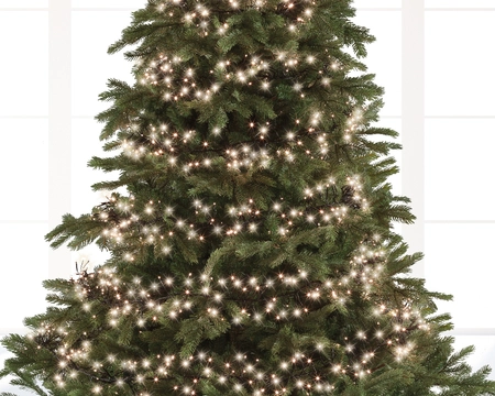 Led Cluster Lights Twinkle  Outdoor 768L Green/Warm White - image 2