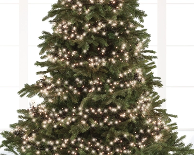 Led Cluster Lights Twinkle  Outdoor 768L Green/Warm White - image 2