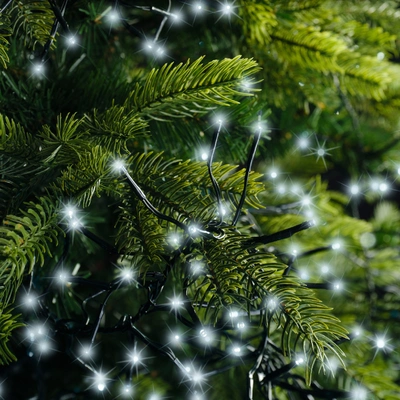 LED Cluster Lights White 8 Function Twinkle Effect Outdoor 1128LED L1000Cm - image 5