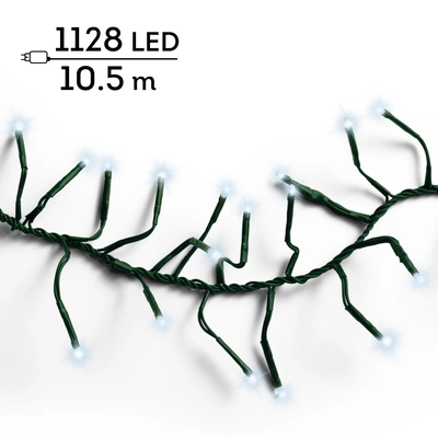 LED Cluster Lights White 8 Function Twinkle Effect Outdoor 1128LED L1000Cm - image 7
