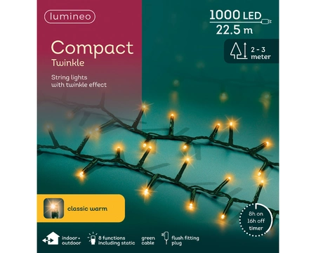Led Compact Lights Twinkle Outdoor 1000L Green/Classic Warm - image 4