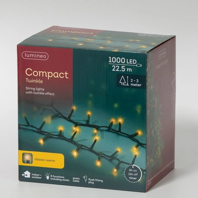 Led Compact Lights Twinkle Outdoor 1000L Green/Classic Warm - image 2