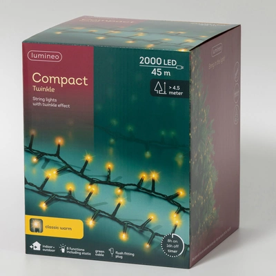 Led Compact Lights Twinkle Outdoor 2000L Green/Classic Warm - image 2