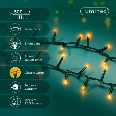 Led Compact Lights Twinkle Outdoor 500L Green/Classic Warm - image 3