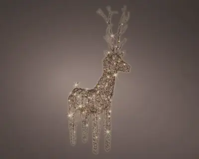 LED Deer  Wicker Deer Steady  Brown/Warm White H135cm-96L