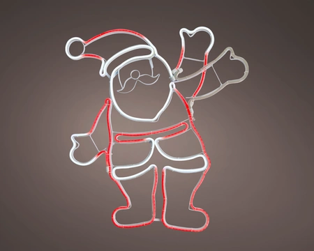 LED Santa Transparent/Multi W.55cm x H.61cm