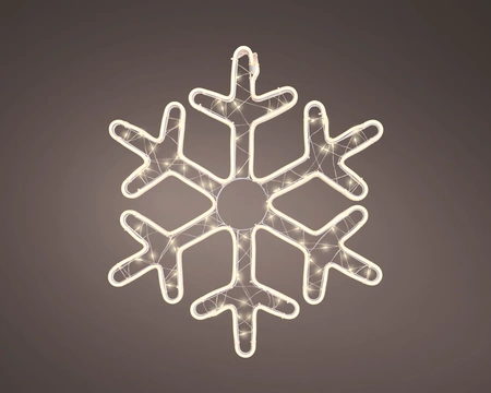 LED Snowflake WW W.54cm x H.63cm - image 1