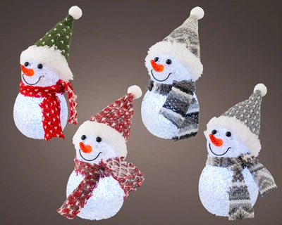 Led Snowman Bo Indoor Asst./cool white dia6-H16cm-1L - image 1