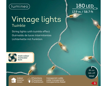 Led Vintage Lights warmwhite/lightgreen/classicwarm/pink 17.9m-180L - image 3