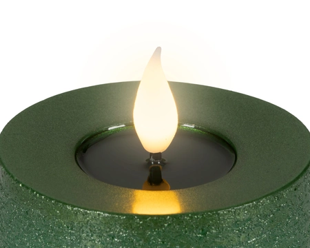 LED Wick Candle BO Indoor Green/WW H.20cm - image 3