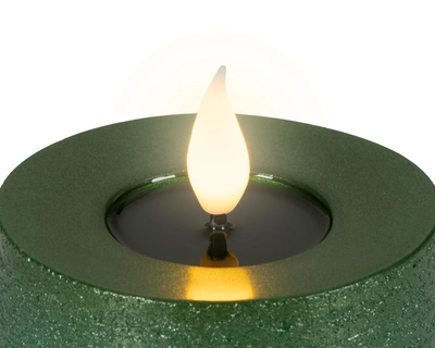 LED Wick Candle BO Indoor Green/WW H.20cm - image 3