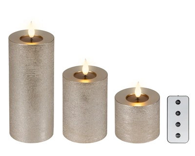 LED Wick Candle BO Indoor Light Grey/WW H.20cm - image 2