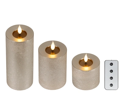 LED Wick Candle BO Indoor Light Grey/WW H.20cm - image 4
