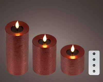LED  Wick Candle BO Indoor Oxblood/WW H.20cm - image 1