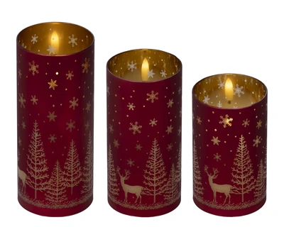 LED Wick Candle BO Indoor Red/WW H.17.5cm - image 2