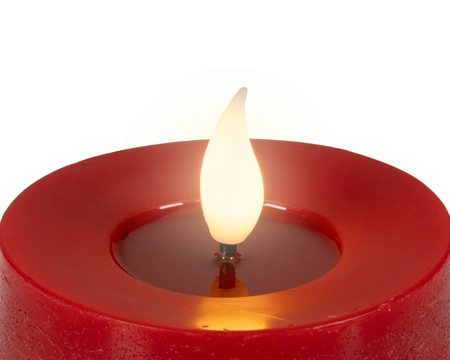 LED Wick Candle BO Indoor Red/WW H.20cm - image 3