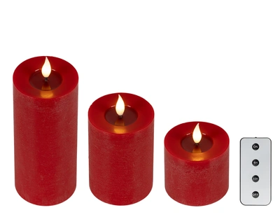 LED Wick Candle BO Indoor Red/WW H.20cm - image 4
