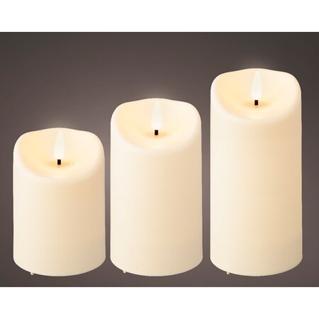 Led Wick Candle  Wave Top Bo Outdoor H15.00cm-1L Cream