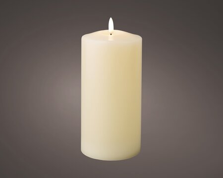 Led Wick Church Candle Wax Bo Indoor H22Cm -1L Cream/Warm White