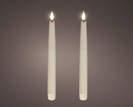 LED Wick Dinner Candle BO Indoor Cream/WW H.24.5cm - image 1
