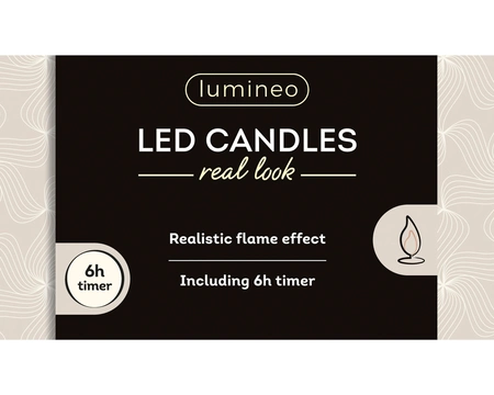 LED Wick Dinner Candle BO Indoor Cream/WW H.24.5cm - image 3
