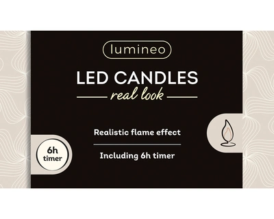 LED Wick Dinner Candle BO Indoor Cream/WW H.24.5cm - image 3