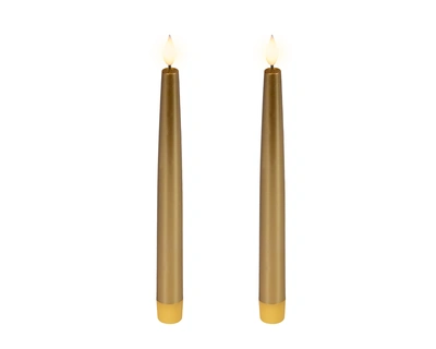 LED Wick Dinner Candle BO Indoor Gold/WW H.24.5cm - image 2