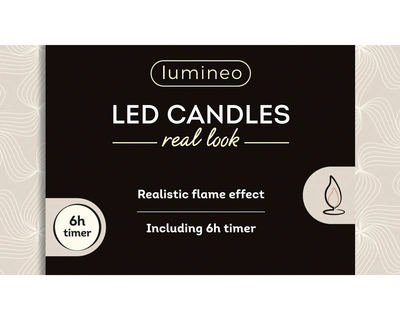 LED Wick Dinner Candle BO Indoor Light Grey/WW H.24.5cm - image 3