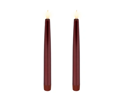 LED  Wick Dinner Candle BO Indoor Oxblood/WW H.24.5cm - image 2