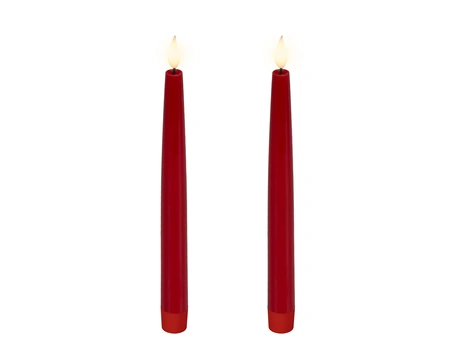 LED Wick Dinner Candle BO Indoor Red/WW H.24.5cm - image 2