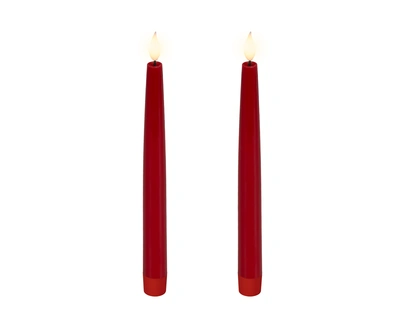 LED Wick Dinner Candle BO Indoor Red/WW H.24.5cm - image 2