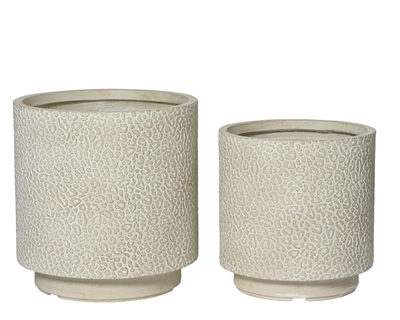 Leo Planter  Antique Beige dia32-H33.50cm