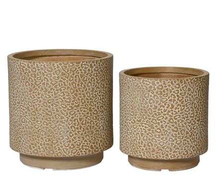 Leo Planter  Caramel dia38-H39.50cm