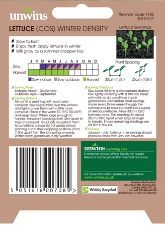 Lettuce (Cos) Winter Density - image 2