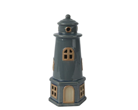 Lighthouse Porcelain Blue/Colour H.22Cm