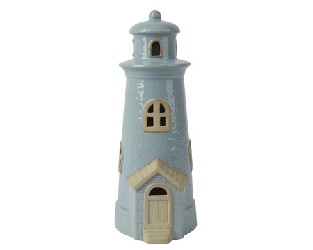 Lighthouse Porcelain Blue/Colour H.27.2Cm